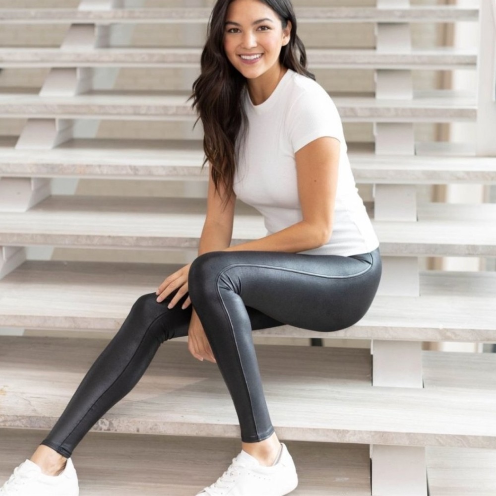 Faux Leather Leggings | SPANX Small Black